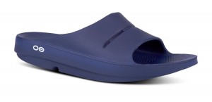 Oofos OOahh Slide Sandal Sandalen Damen Navy | 560347FSV