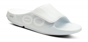 Oofos OOahh Sport Flex Sandal Sandalen Herren Weiß | 309152ZAR