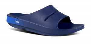 Oofos OOahh Sport Slide Sandal Sandalen Herren Königsblau Navy | 342619BEC
