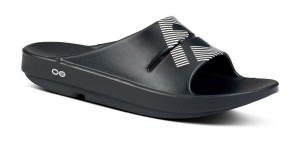 Oofos OOahh Sport Slide Sandal Sandalen Herren Weiß Schwarz | 064389KQJ