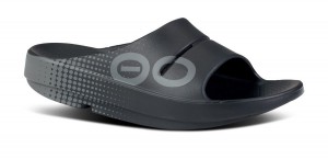 Oofos OOahh Sport Slide Sandal Sandalen Damen Schwarz | 478219KPZ