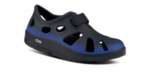 Oofos OOcandoo Sandal Sandalen Damen Schwarz Königsblau | 539042SFJ