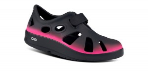 Oofos OOcandoo Sandal Schuhe Damen Schwarz Rosa | 519604SWQ