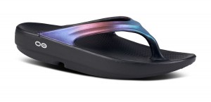 Oofos OOlala Luxe Sandal Sandalen Damen Midnight Spectre | 065918TPG