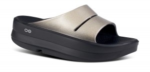 Oofos OOmega OOahh Luxe Sandal Sandalen Damen Latte | 591372GHA