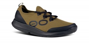 Oofos OOmg Sport LS Low Shoe Schuhe Herren Schwarz Grün | 340269RJS