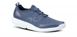 Oofos OOmg Sport LS Low Shoe Schuhe Herren Weiß Blau | 275608UOI