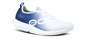 Oofos OOmg Sport LS Low Shoe Schuhe Herren Weiß Navy | 524609OFY