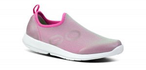 Oofos OOmg Sport Low Shoe Schuhe Damen Weiß Fuchsie | 672801SYD