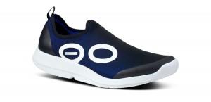 Oofos OOmg Sport Low Shoe Schuhe Herren Weiß Navy | 694310IHV