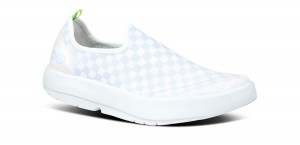Oofos OOmg eeZee Low Shoe Schuhe Damen Weiß Lila | 187530LUH