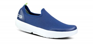 Oofos OOmg eeZee Low Shoe Schuhe Damen Weiß Navy | 048591FXA