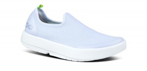 Oofos OOmg eeZee Low Shoe Schuhe Damen Weiß Lila | 783654UYK