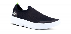 Oofos OOmg eeZee Low Shoe Schuhe Damen Weiß Schwarz | 347905RAD